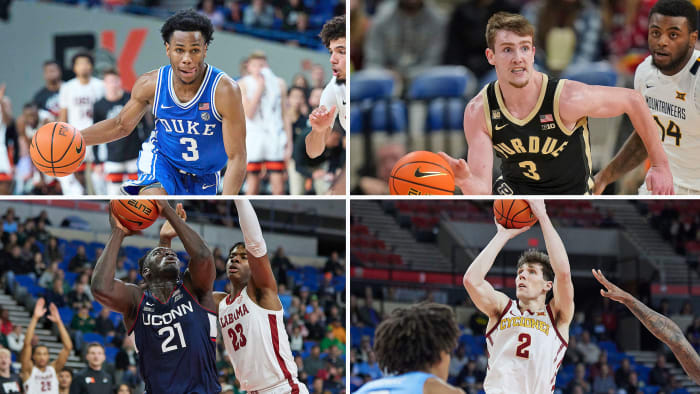 Duke's Jeremy Roach, Purdue's Braden Smith, UConn's Adama Sanogo and Iowa State's Caleb Grill.
